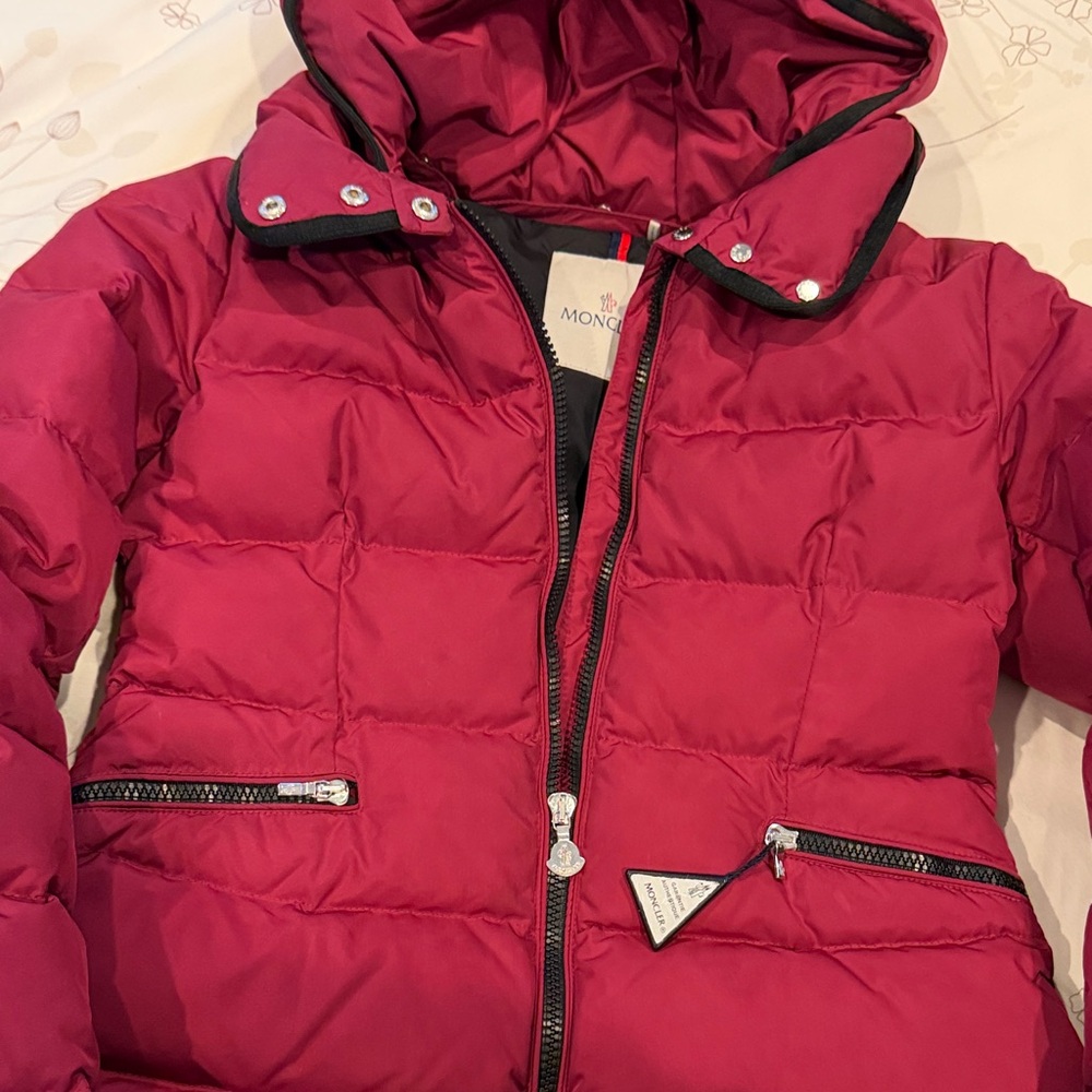 Moncler Burgundy Hooded Jacket